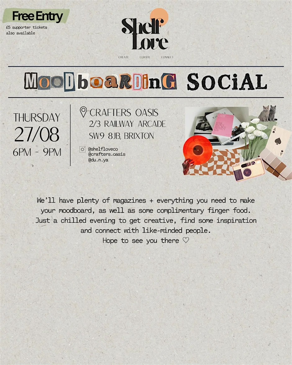 Shelf Love: Create, Curate, Connect — A Moodboarding Social at Crafters Oasis