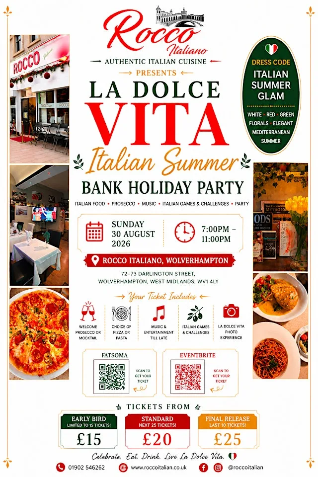 La Dolce Vita – Italian Summer Bank Holiday Party