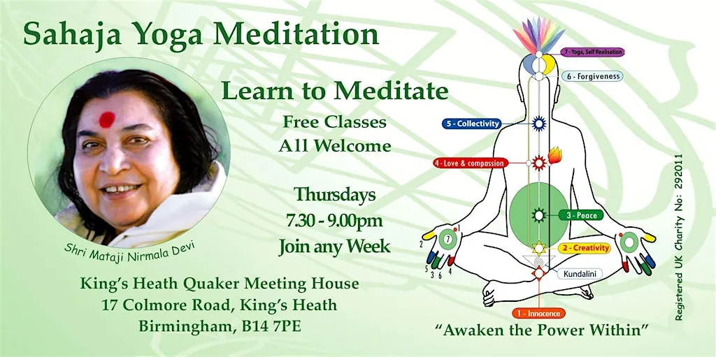 Learn to Meditate in Birmingham - Free Weekly Classes - Get Connected