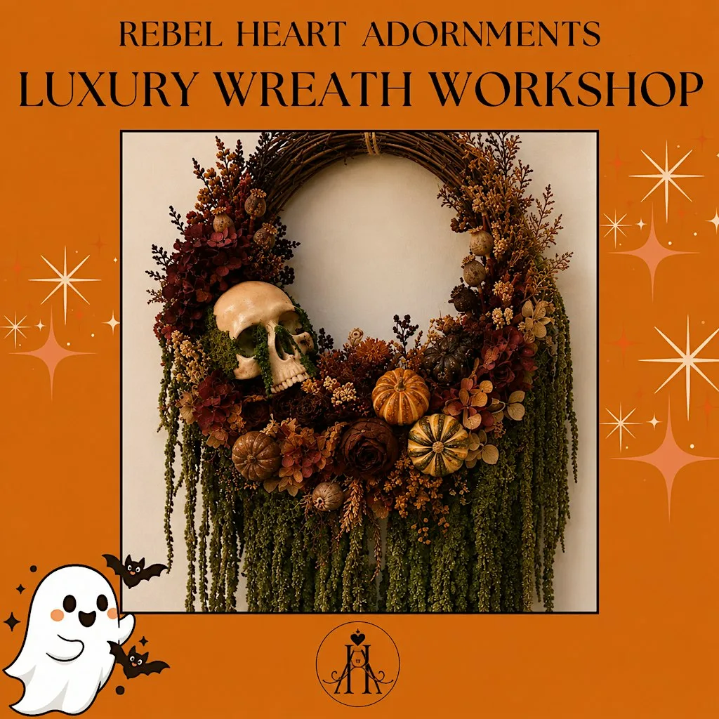 Luxury Gothic Autumn Wreath Workshop