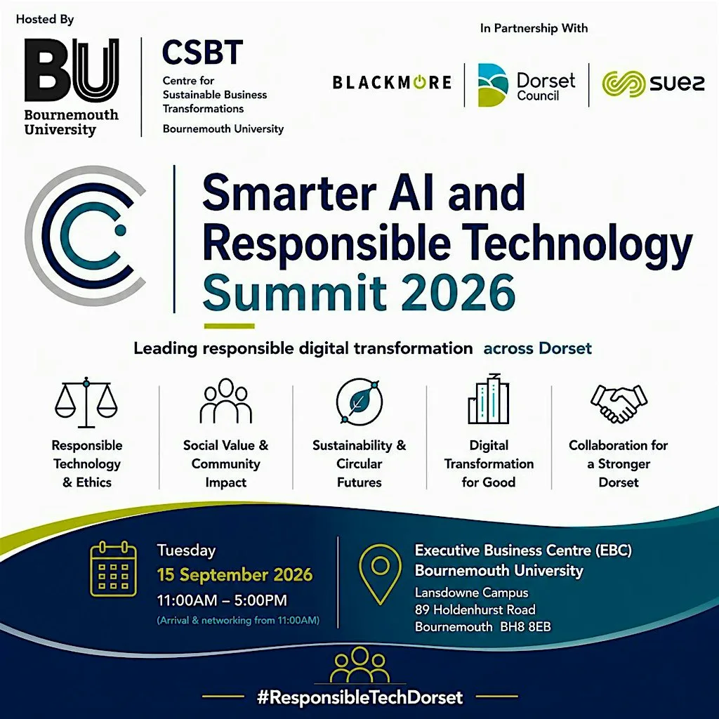 Smarter AI & Responsible Technology Summit 2026 at Bournemouth University, Executive Business Centre
