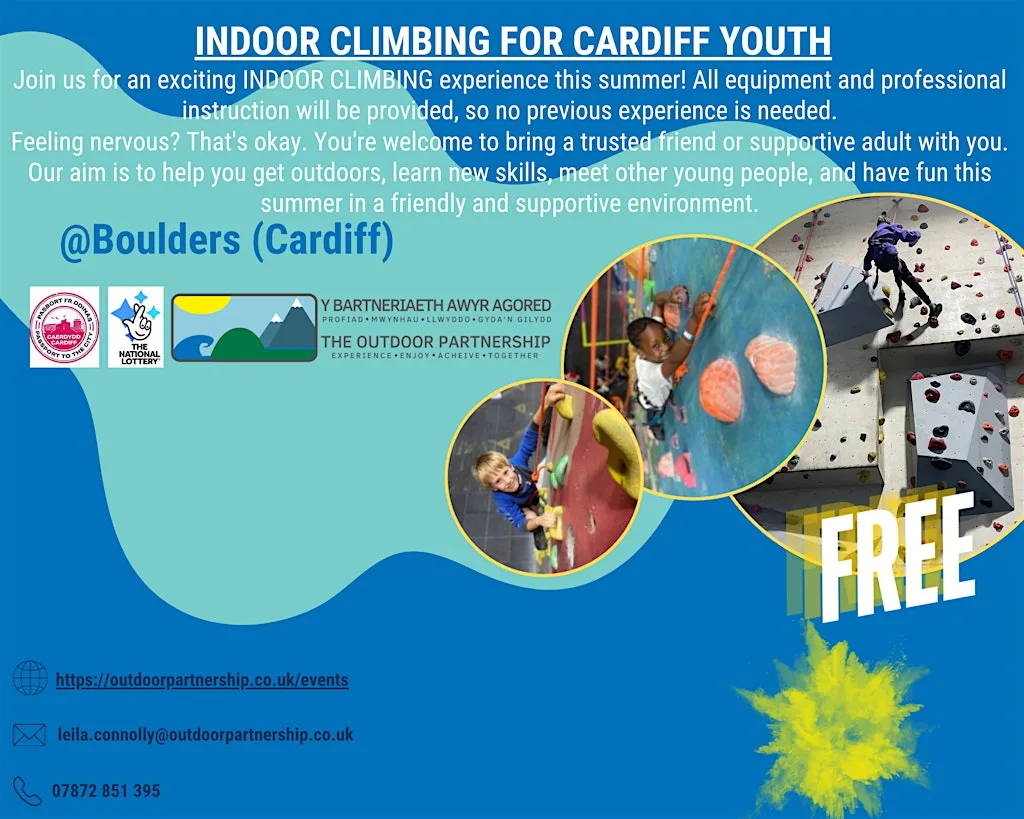 Free Climbing Session for Cardiff Youth (Boulders)