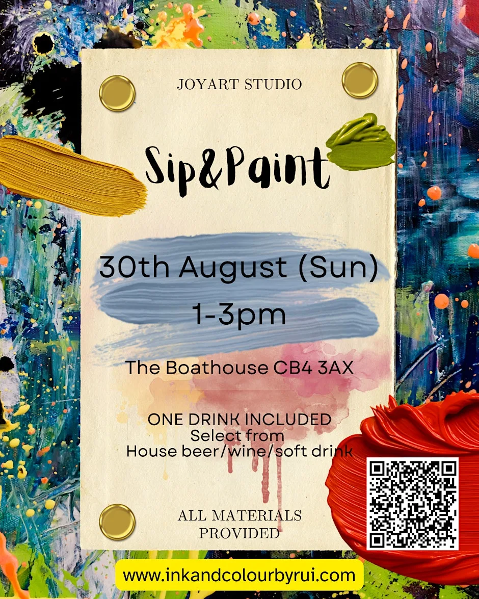 Sip&Paint Monthly Painting Club-Bamboo in Chinese Ink&Colour Style at Cambridge - The Boathouse (GK)