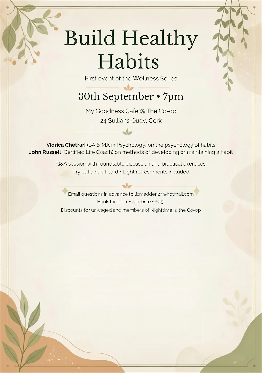 Build Healthy Habits at My Goodness Café @The Co-op