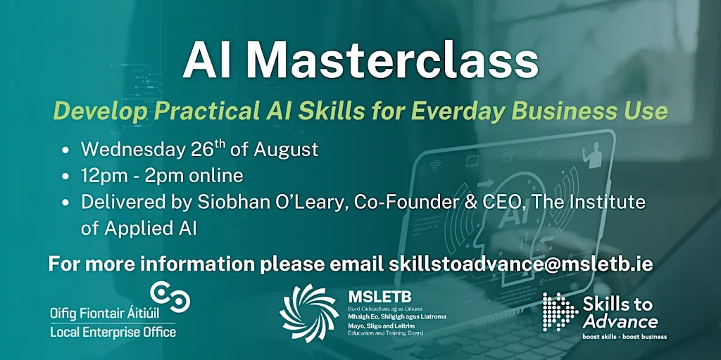 Online AI Masterclass with Siobhan O'Leary