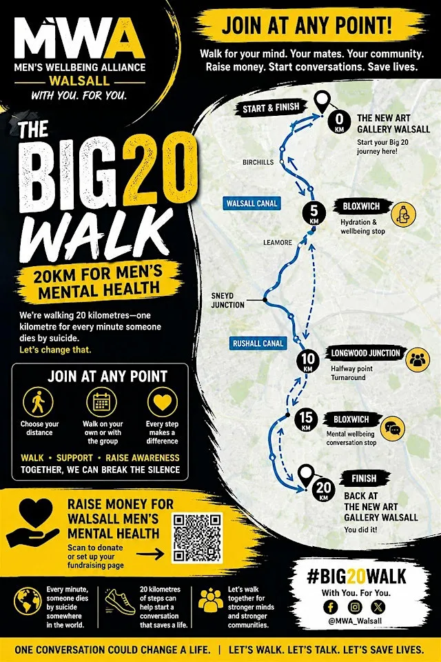 MWA Annual 20k Walk for Men's Mental Health