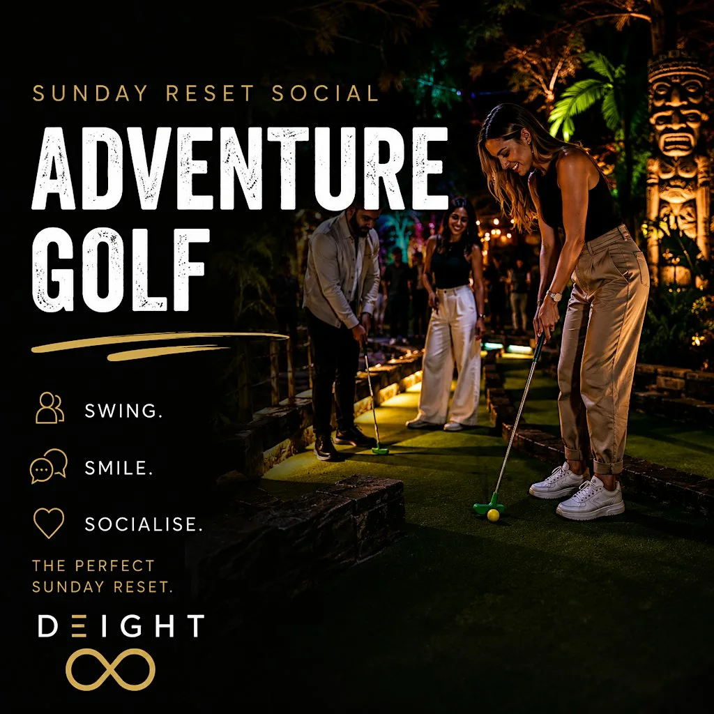 DEIGHT | Saturday Social Adventure Golf (Singles 30+) | Nottingham at Cosy Club