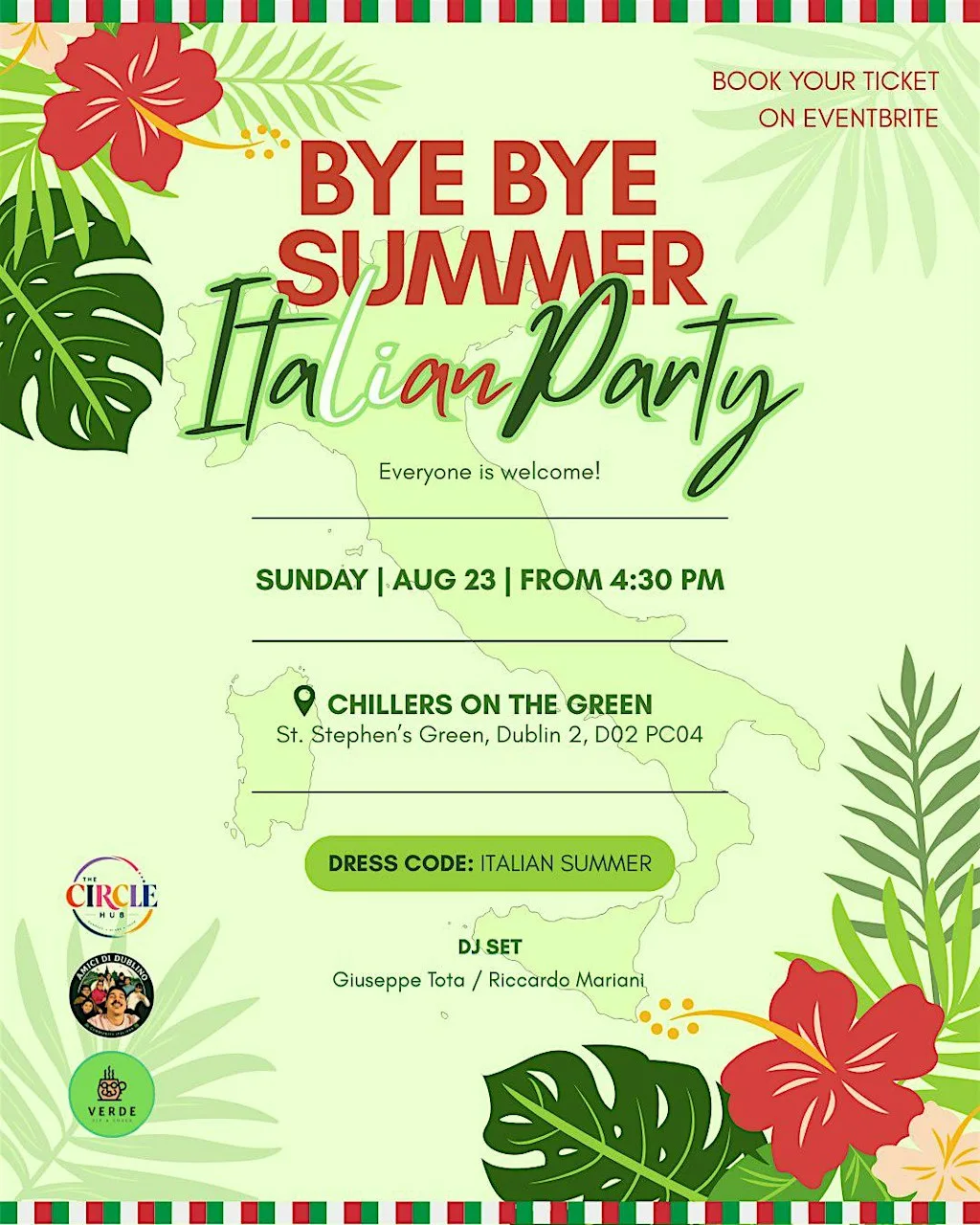 BYE BYE SUMMER PARTY at Chillers On The Green