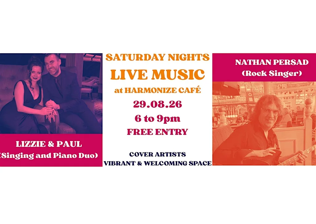 Lizzie and Paul & Nathan Persad at Harmonize Café at Harmonize Cafe