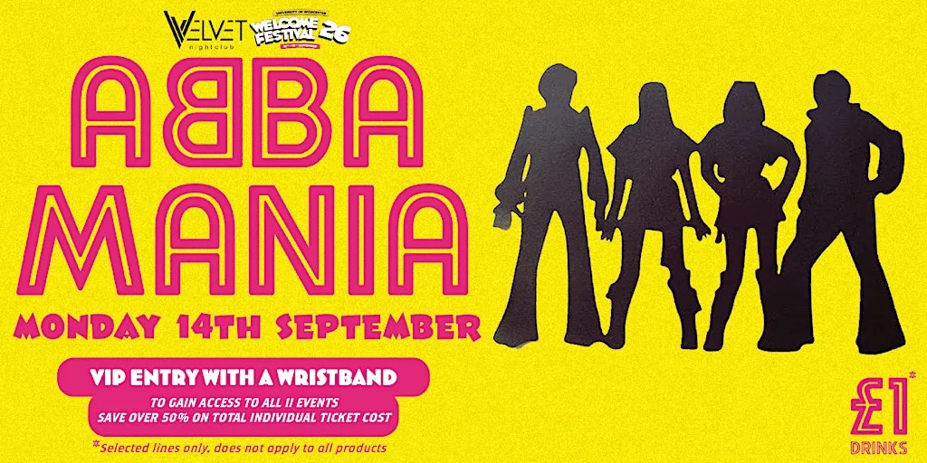 Abba Mania & £1 drinks all night!