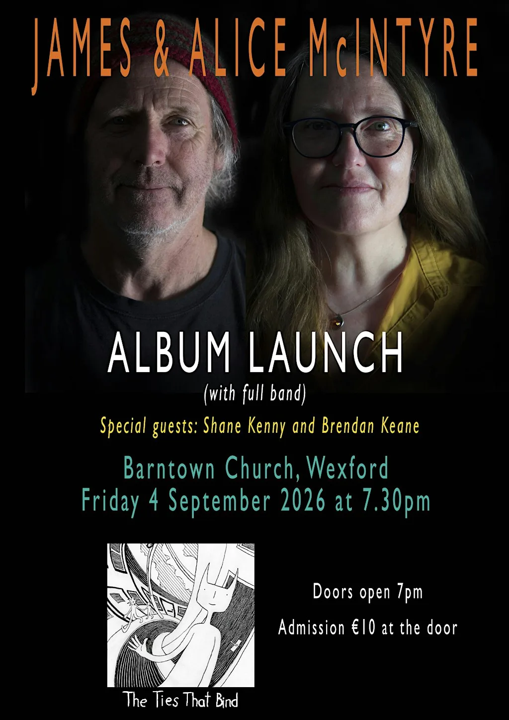 James and Alice McIntyre Album Launch at St Alphonsus' Church, Barntown