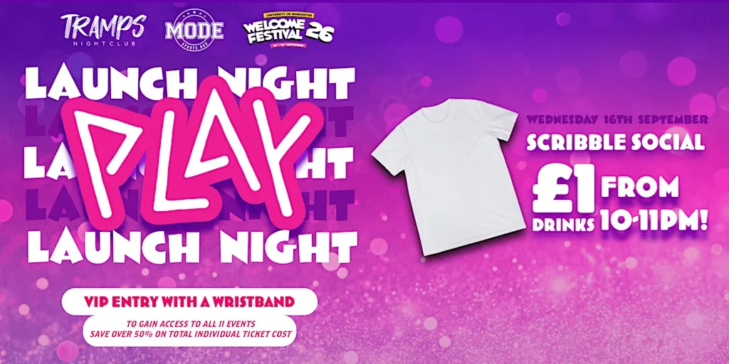 PLAY Launch Night - Scribble Social - £1 drinks 10-11pm! at Tramps Nightclub
