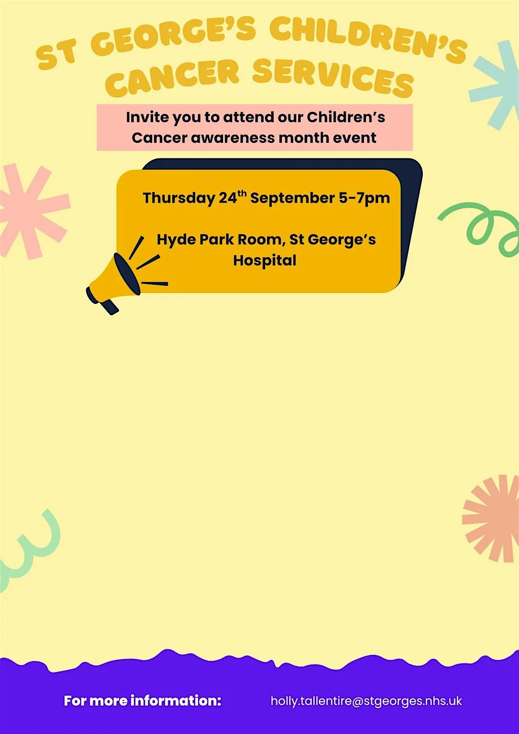 St George's Children's Cancer Services Event at St George's Hospital