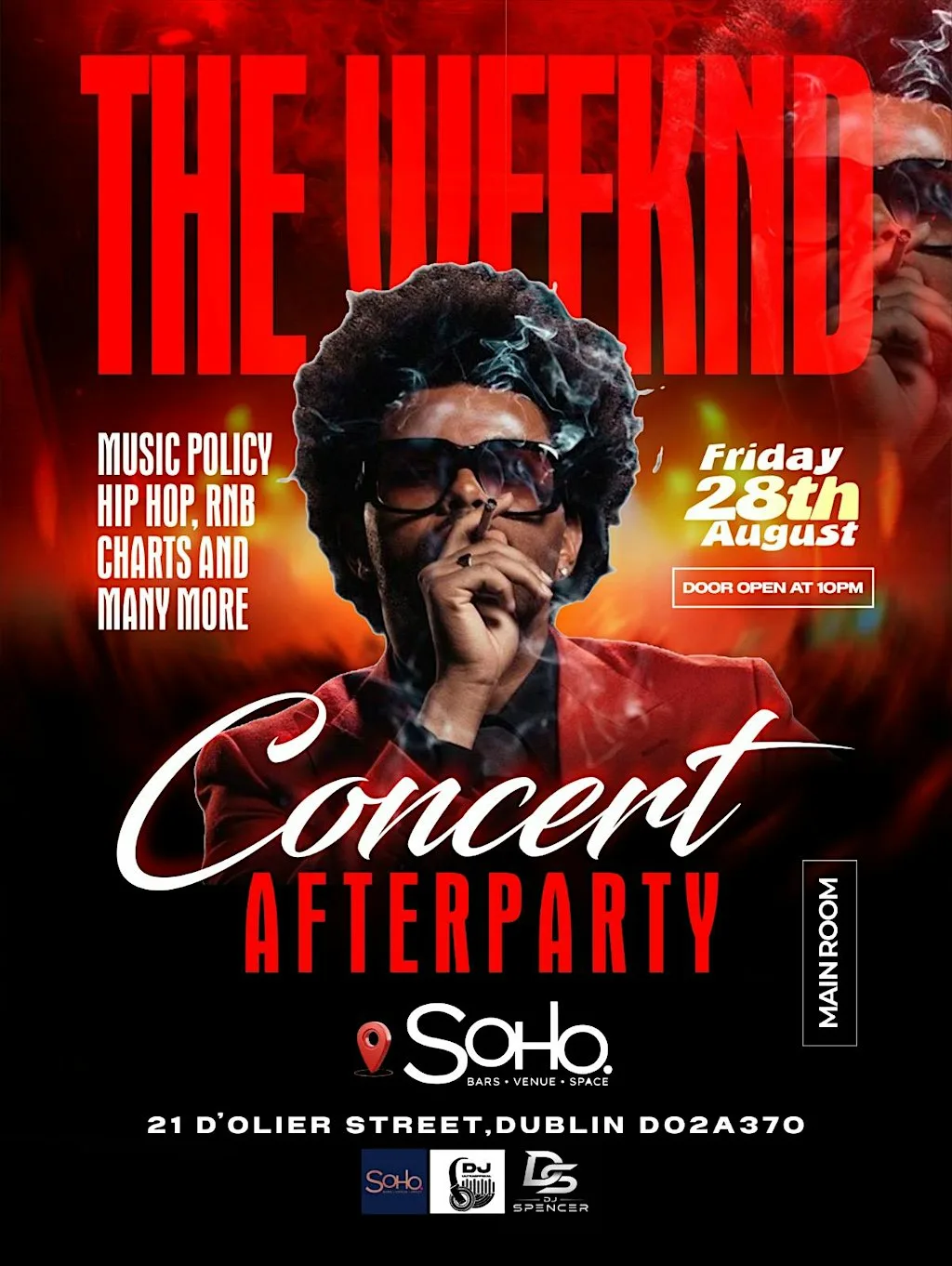 The Weeknd Concert After Party SoHo Night Club at Soho Dublin