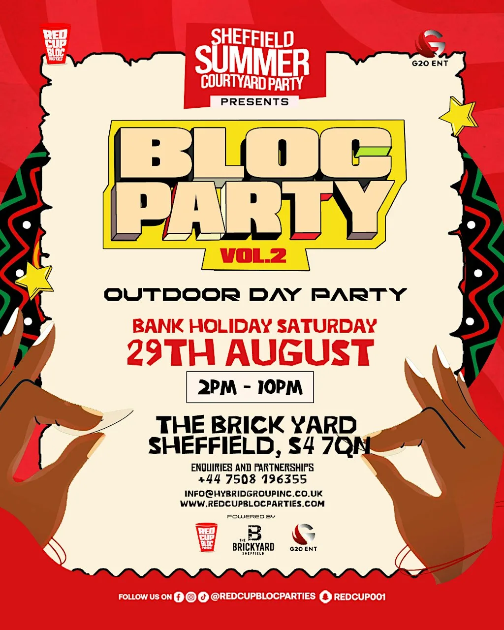 BLOC PARTY VOL II - SHEFFIELD SUMMER COURTYARD PARTY at THE BRICK YARD SHEFFIELD