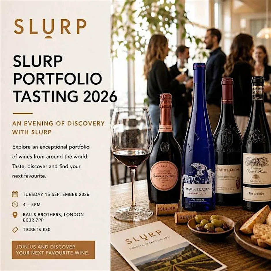 Slurp Annual Portfolio Wine Tasting: Tuesday 15 September, London