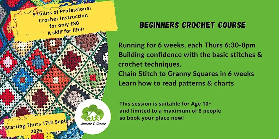 Beginners Crochet Course at The Hub, The Glades, Bromley