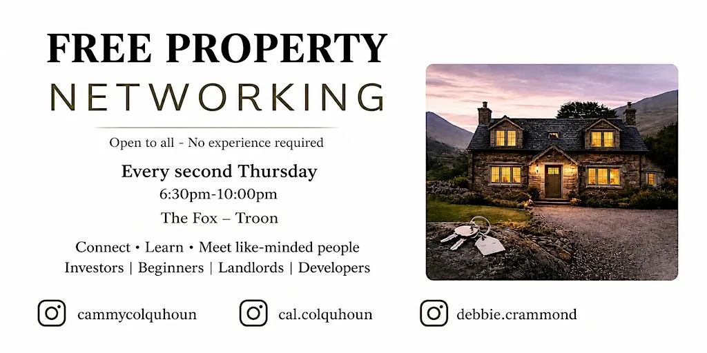 FREE Property Networking Troon every second Thursday at The Fox