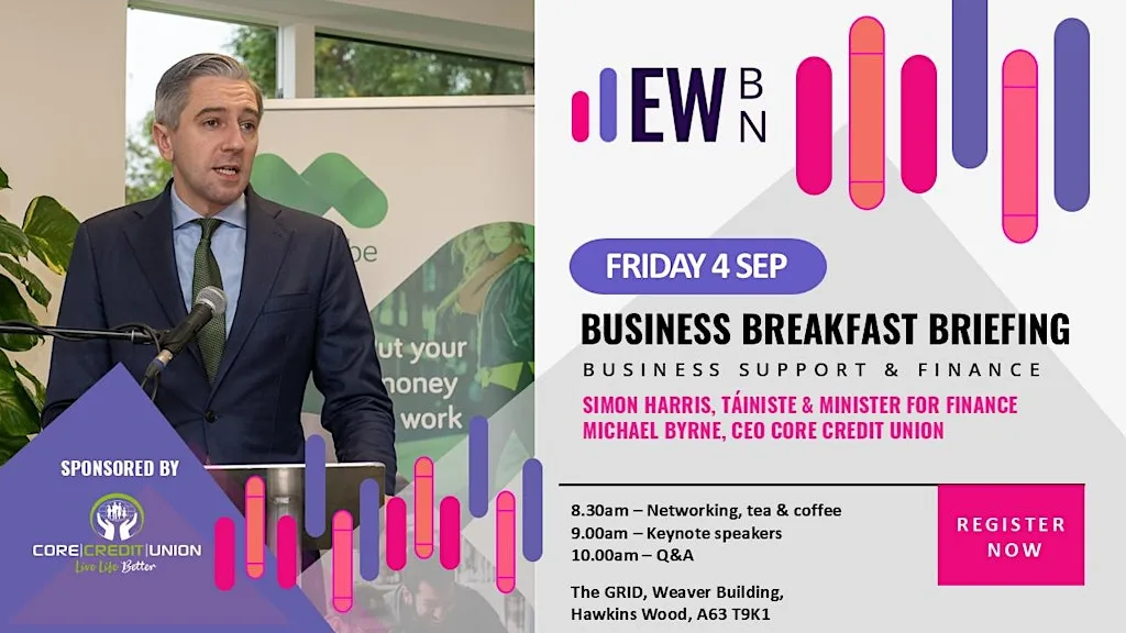 Business Breakfast Briefing - Tánaiste Simon Harris at Greystones Regional Innovation District