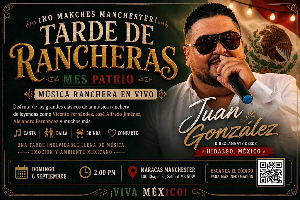 ¡No Manches Manchester! Tarde de Rancheras en Septiembre - Mes Patrio at Maracas Latin American Cantina