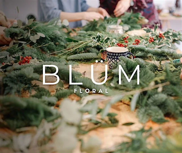 BLÜM Floral Christmas Wreath Workshops 2026 at Bolsover Parish Rooms