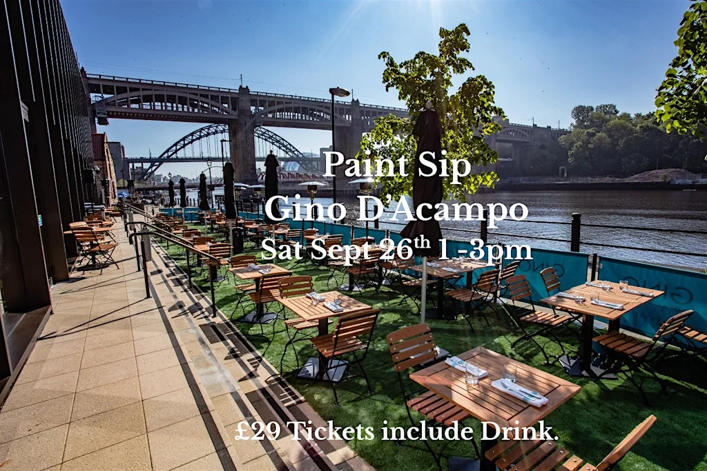 Paint Sip Gino D'Acampo Newcastle Quayside at Gino D'Acampo Restaurant Quayside Newcastle