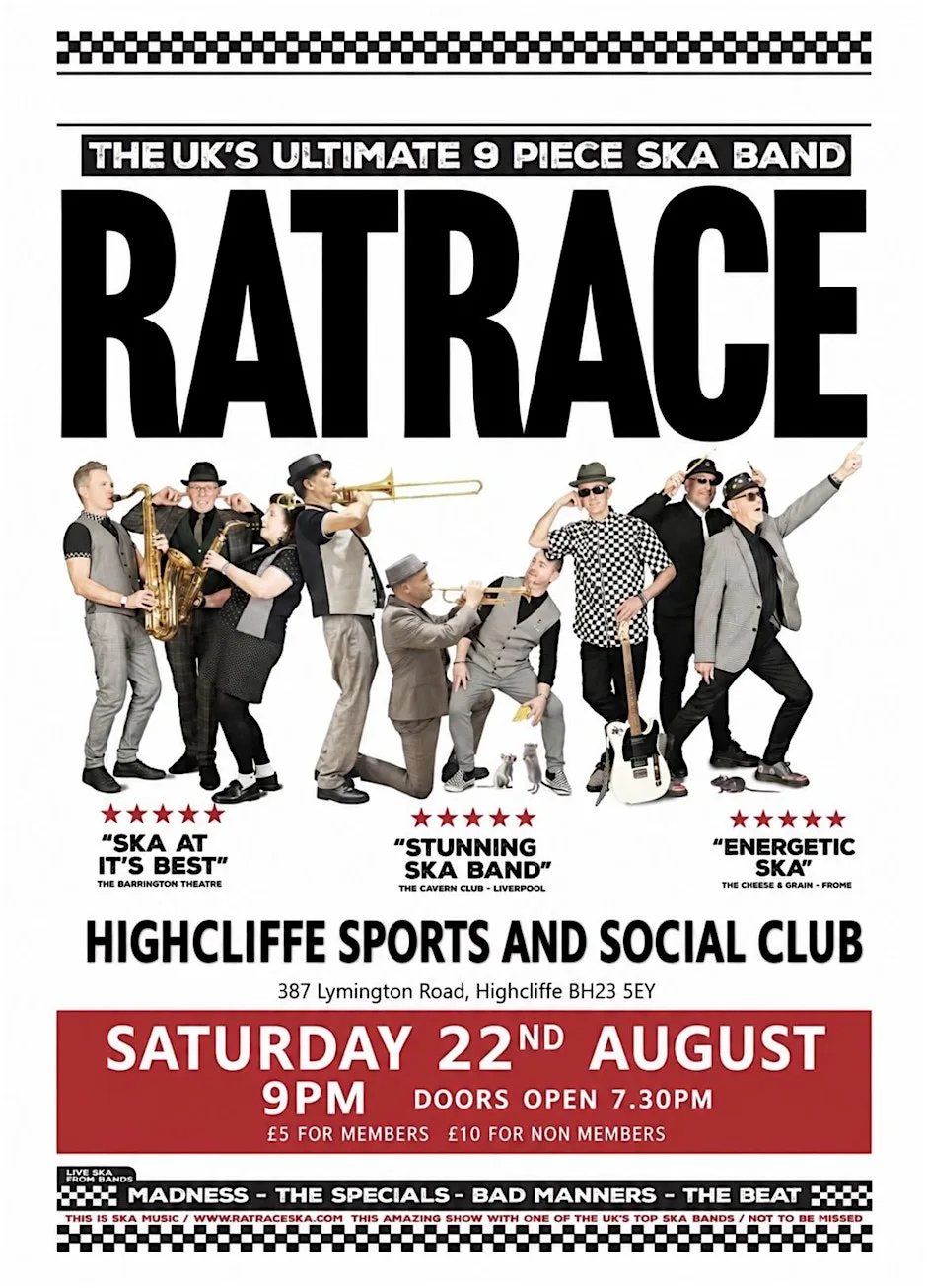 RATRACE SKA BAND AT HIGHCLIFFE CLUB at Highcliffe Sports and Social Club