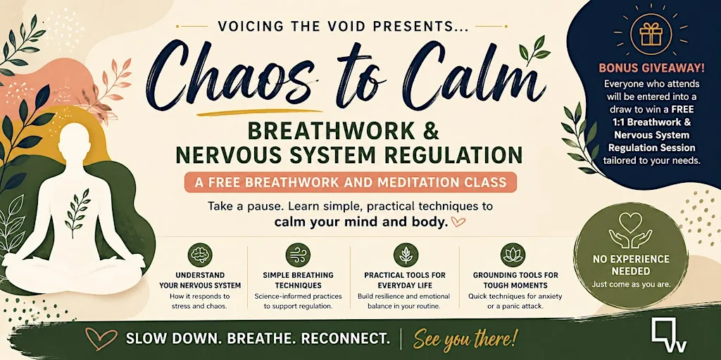 Free event - Chaos to Calm: Breathwork & Nervous System Regulation at Olive Tree House