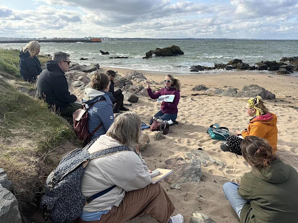 Family-friendly outdoor sketching & watercolour painting at Greyhope Bay Centre