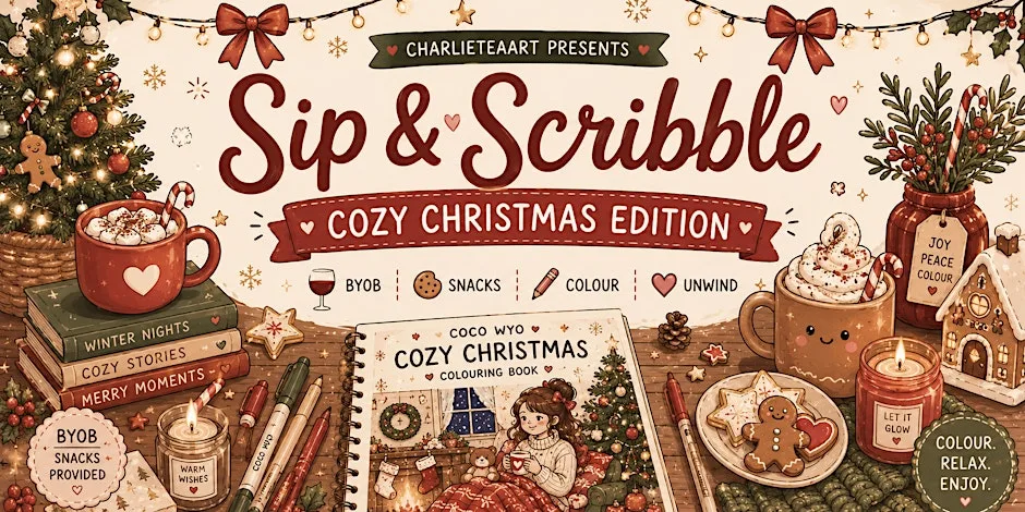 Sip & Scribble: Cozy Christmas Edition at Freddie's Coffee Shop