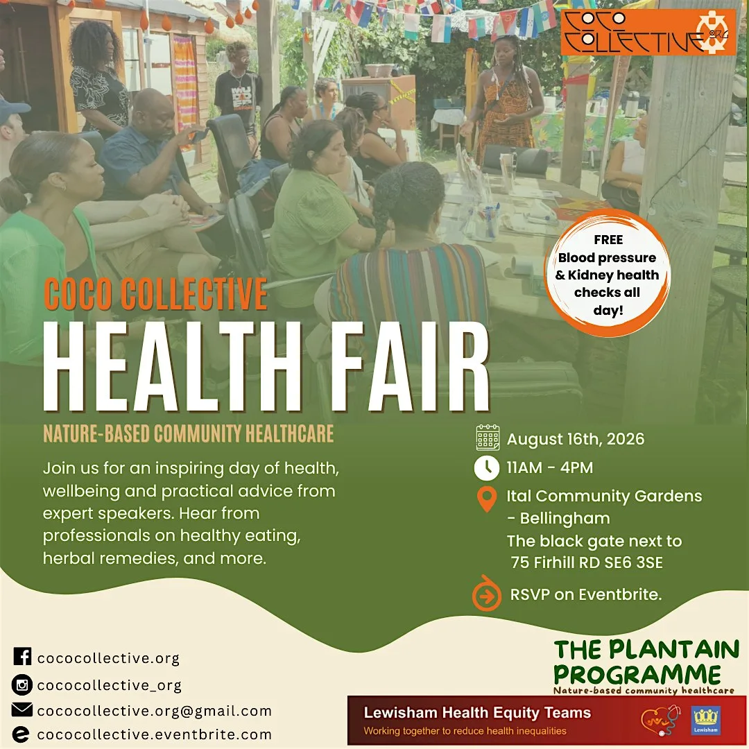 Coco Collective Health Fair at ITAL COMMUNITY GARDEN- The Black Gate next to