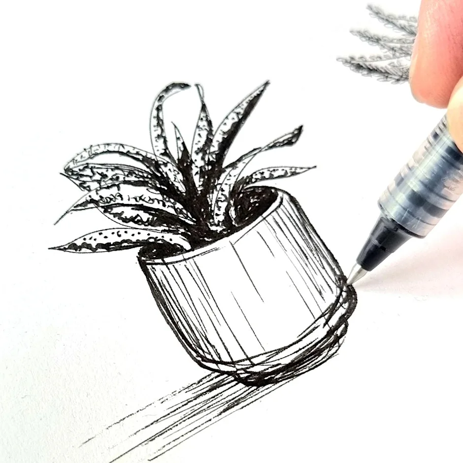 Pot Plant Art at Desborough Library