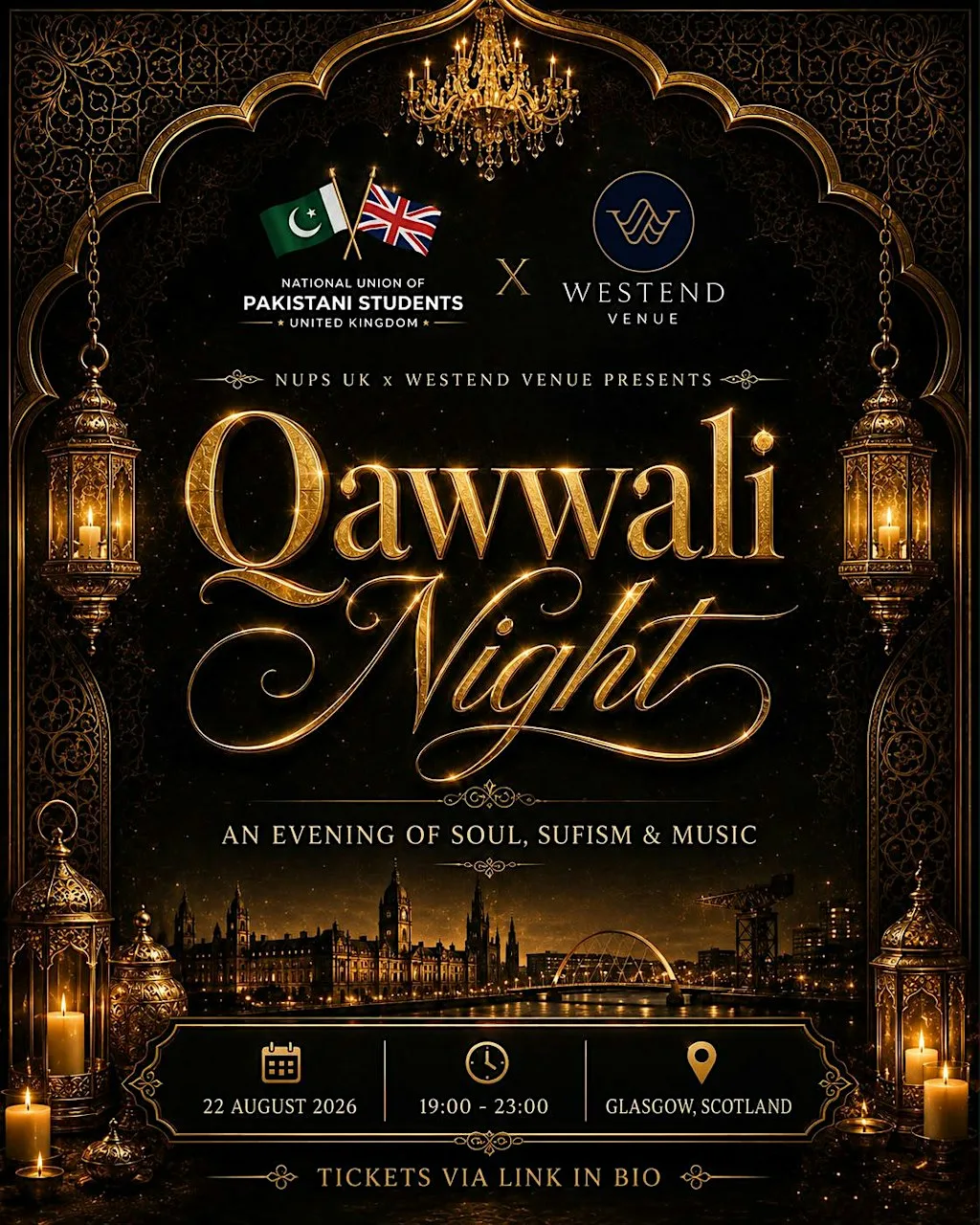 Glasgow Qawwali Night 2026 | NUPS UK x Westend Venue at WestEnd Venue