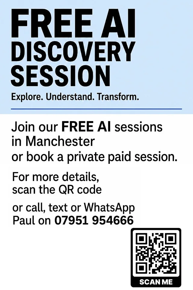 FREE AI DISCOVERY SESSION CHORLTON MANCHESTER at Chorlton Library