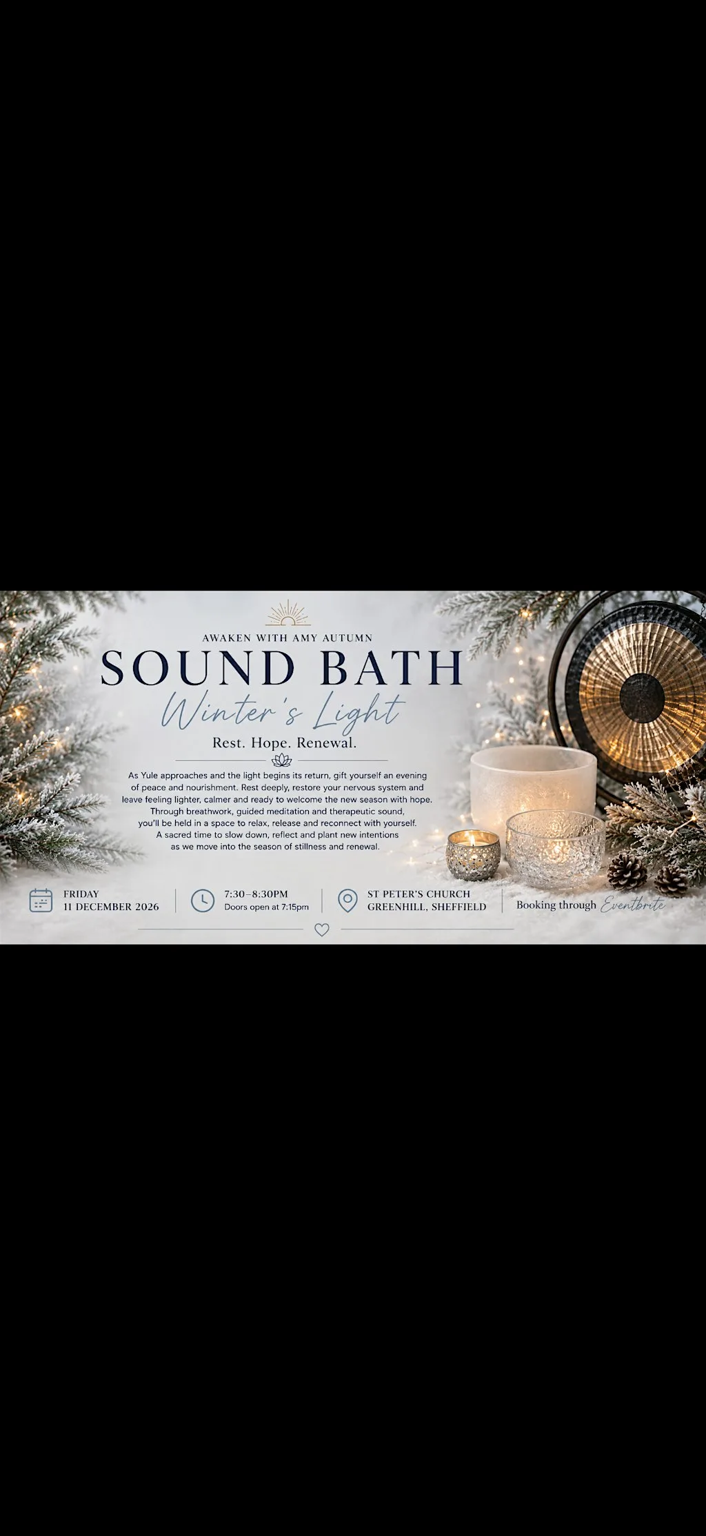 Winters Light Sound Bath at St Peter's Church : Greenhill