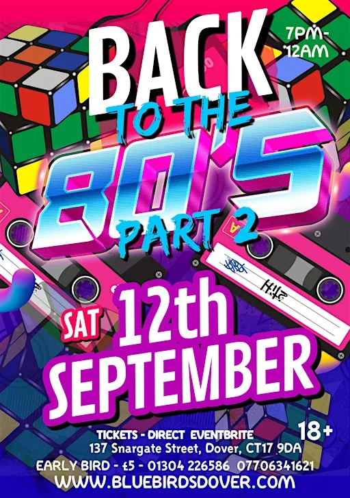 80’s PARTY RELOADED at The Bluebirds Function Rooms