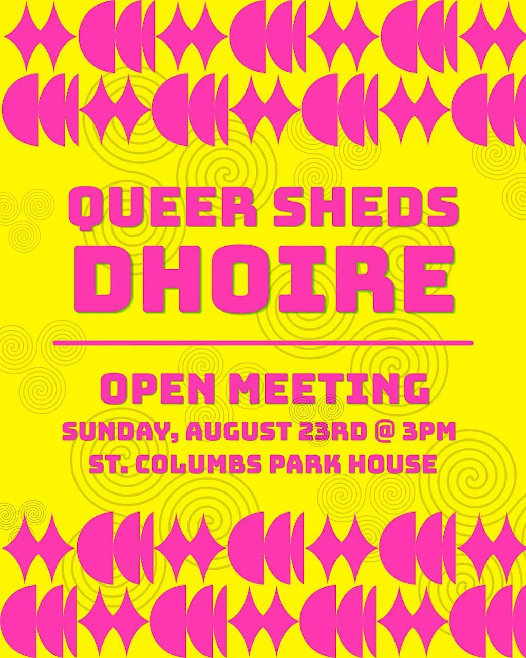 Queer Sheds Dhoire Open Meeting at Café in the Park, St Columb's Park