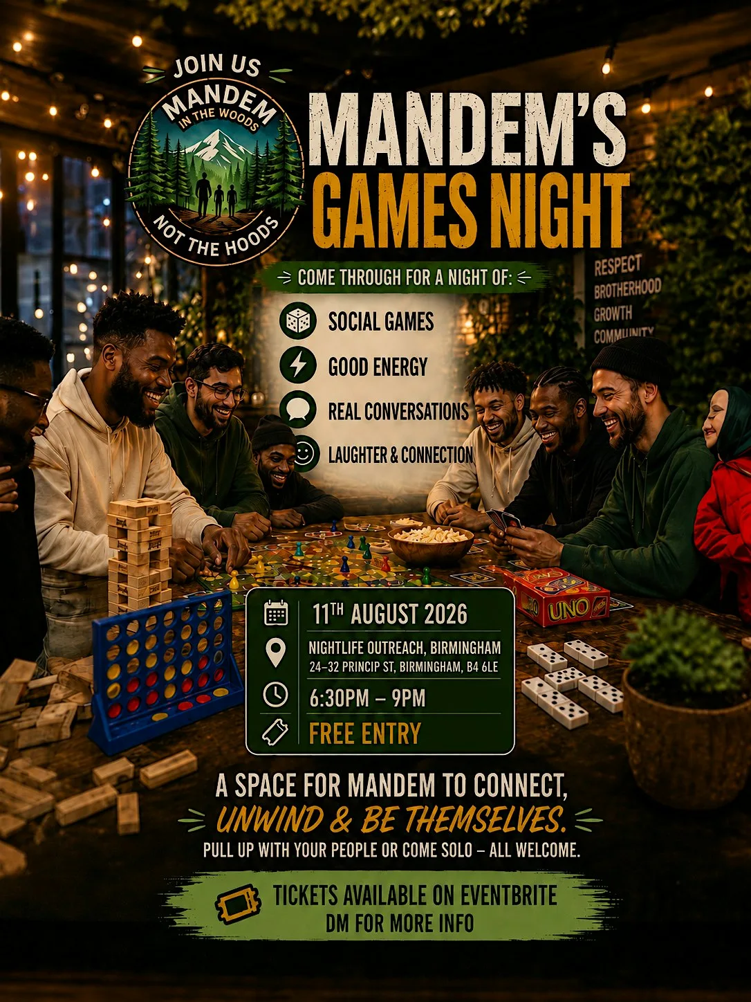 Mandem Games Night at Nightlife Outreach