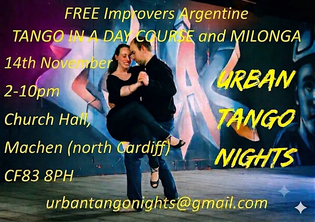 FREE Improvers Argentine Tango in a Day Course and Milonga (Cardiff) at Machen Church Hall