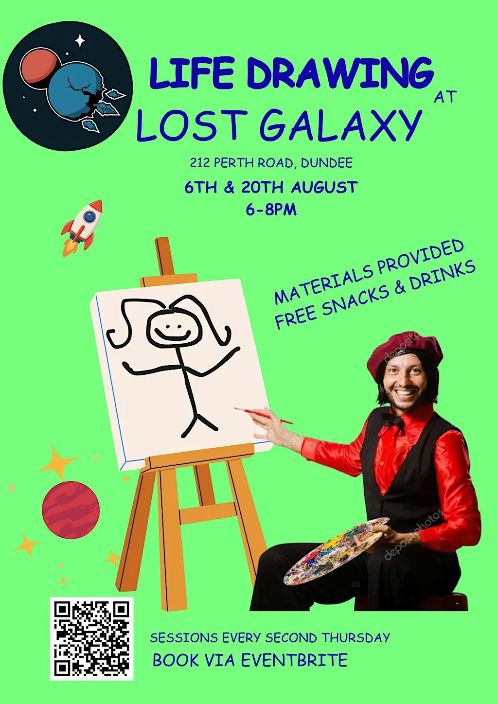 Lost Galaxy Life Drawing - Thursday 6th August at Lost Galaxy