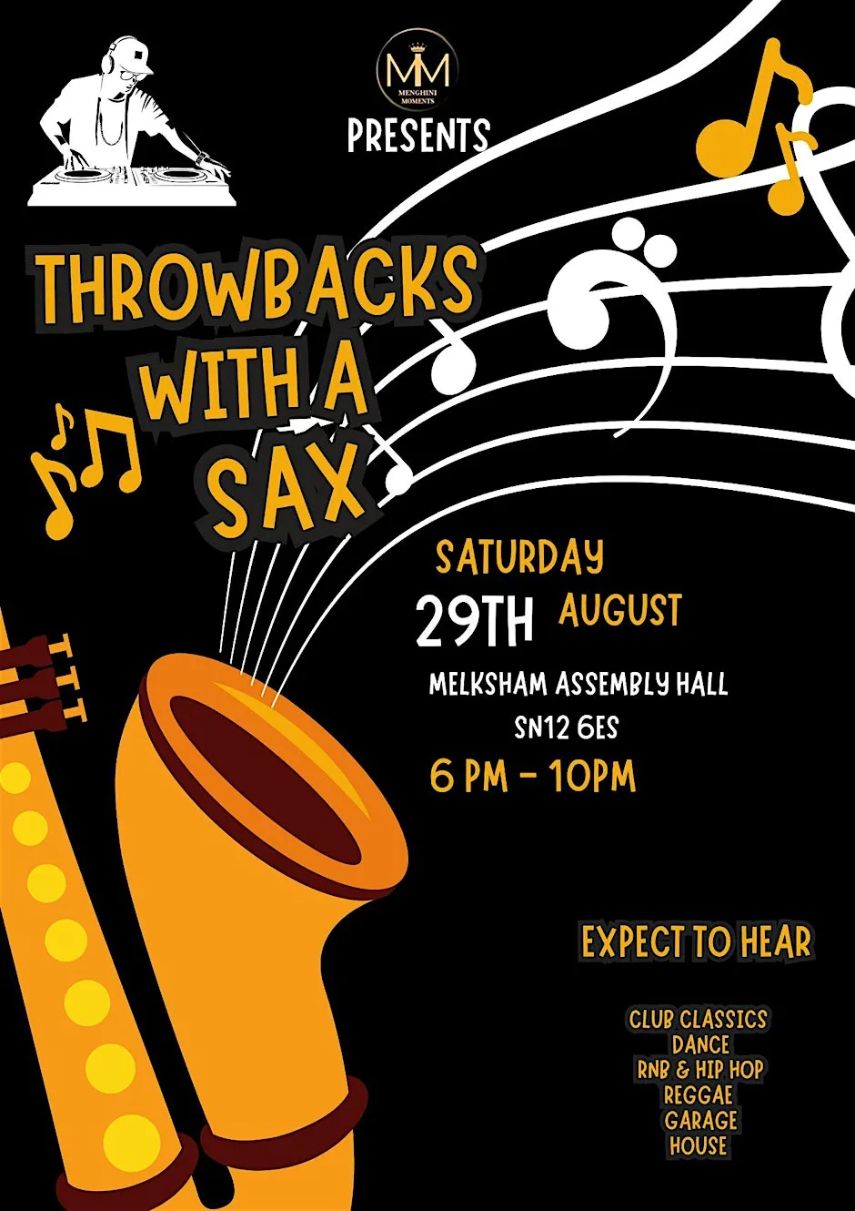 Throwbacks With A Sax at Melksham Assembly Hall