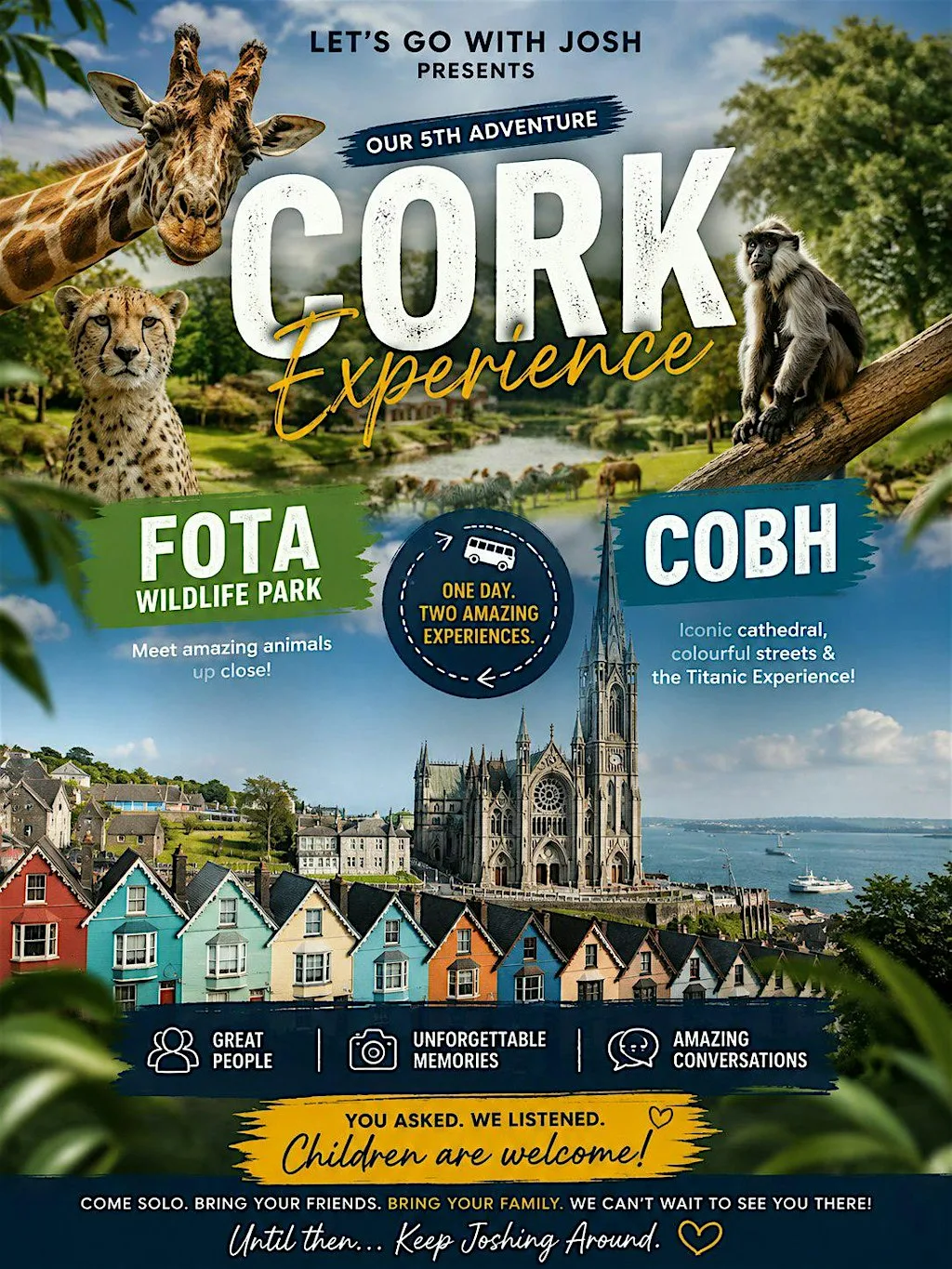 DUBLIN TO FOTA & COBH | ONE DAY TRIP | LETS GO WITH JOSH