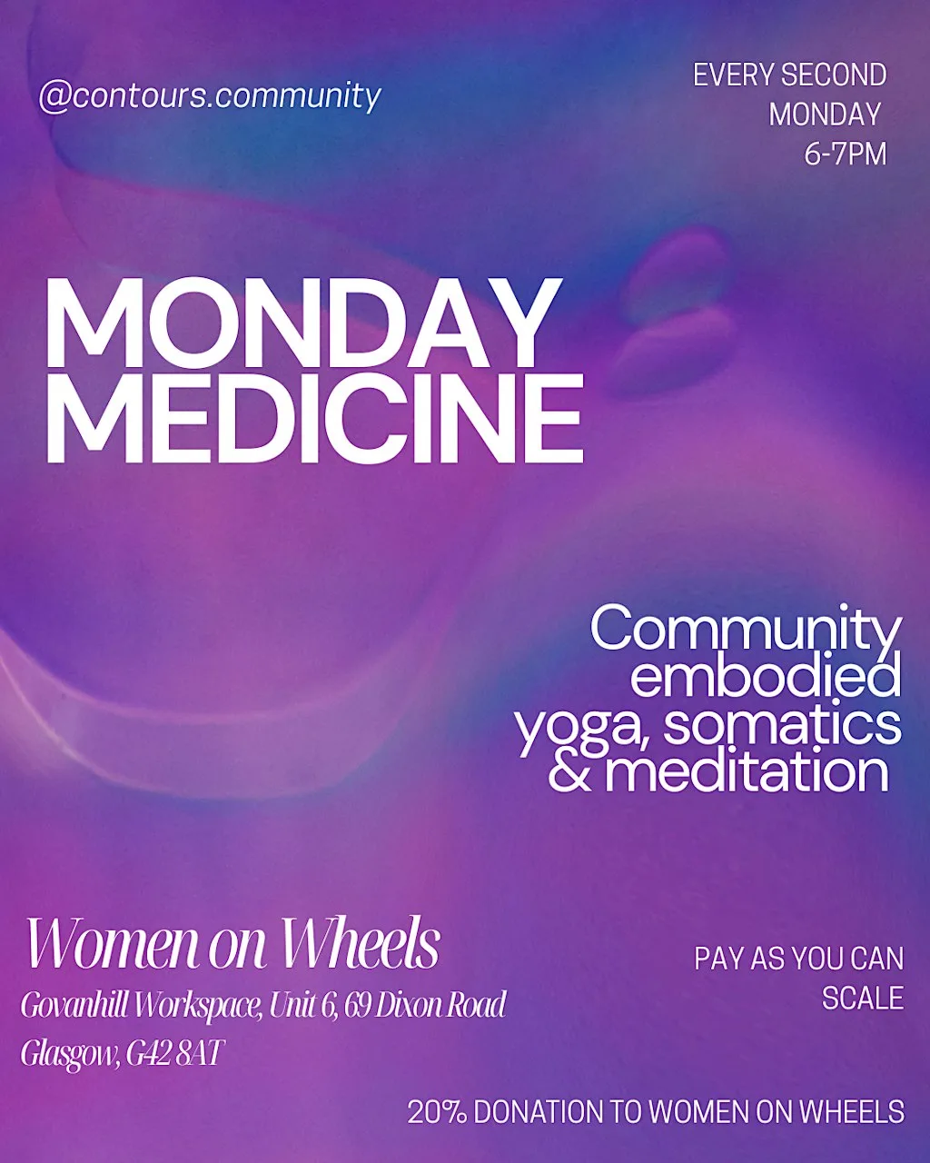 Community embodied yoga flow at Women on Wheels.