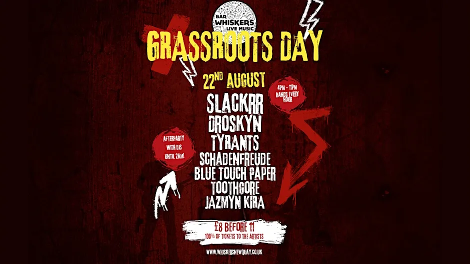 SLACKRR + Support at Whiskers Newquay