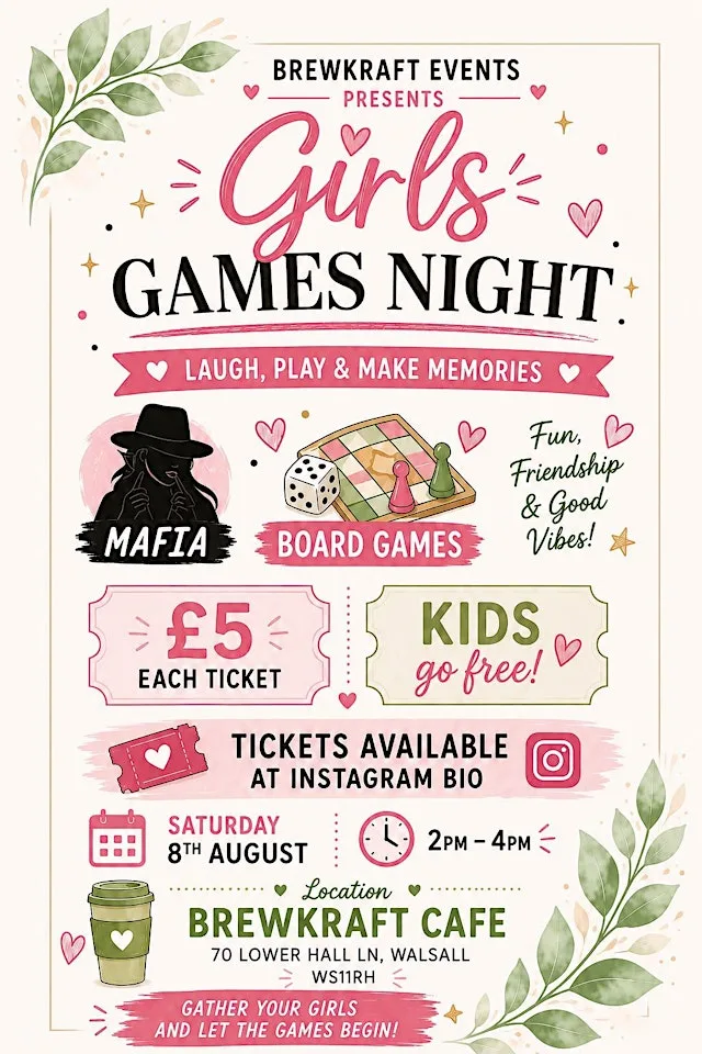 Girls Games Night @BrewKraft at BrewKraft Cafe & Lounge