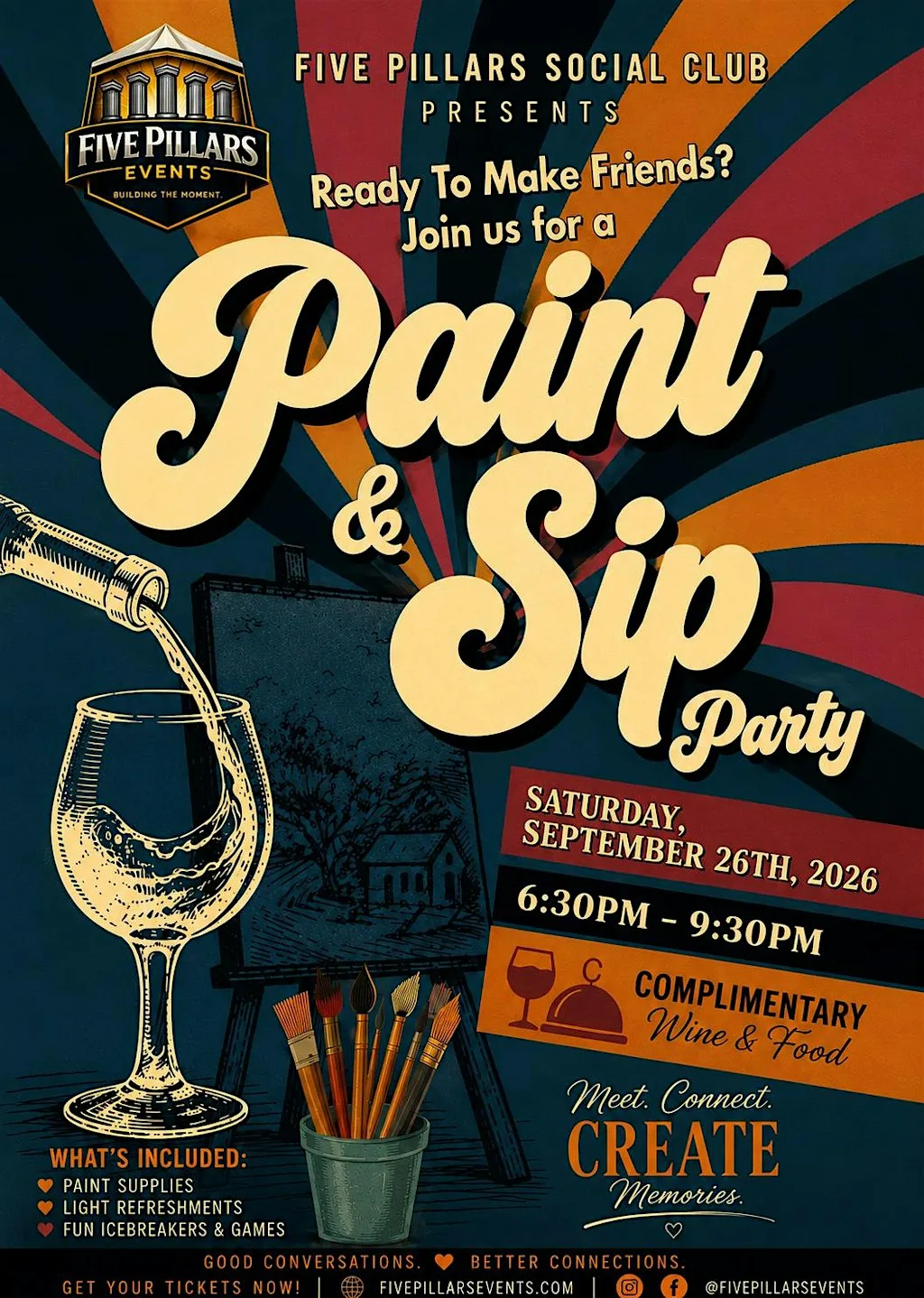 Five Pillars Social Club Presents: Paint & Sip Party