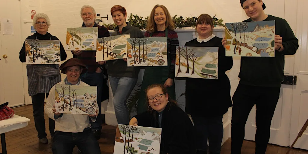 A Brush Of Genius : Paint your own Acrylic Masterpiece - at "TOSH" Boscombe at The Old School House Boscombe
