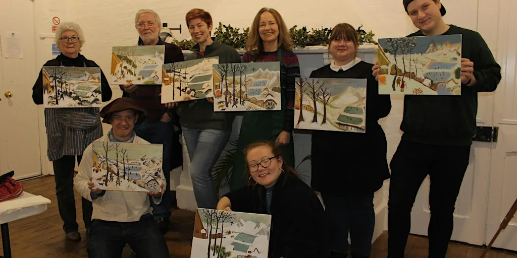 A Brush Of Genius : Paint your own Acrylic Masterpiece - at "TOSH" Boscombe at The Old School House Boscombe