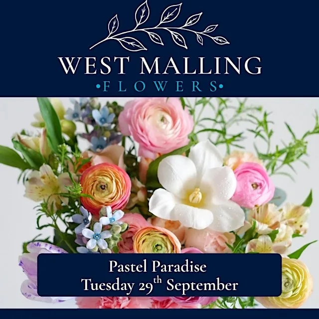 Pastel Paradise Flower Arranging Workshop at West Malling Flowers
