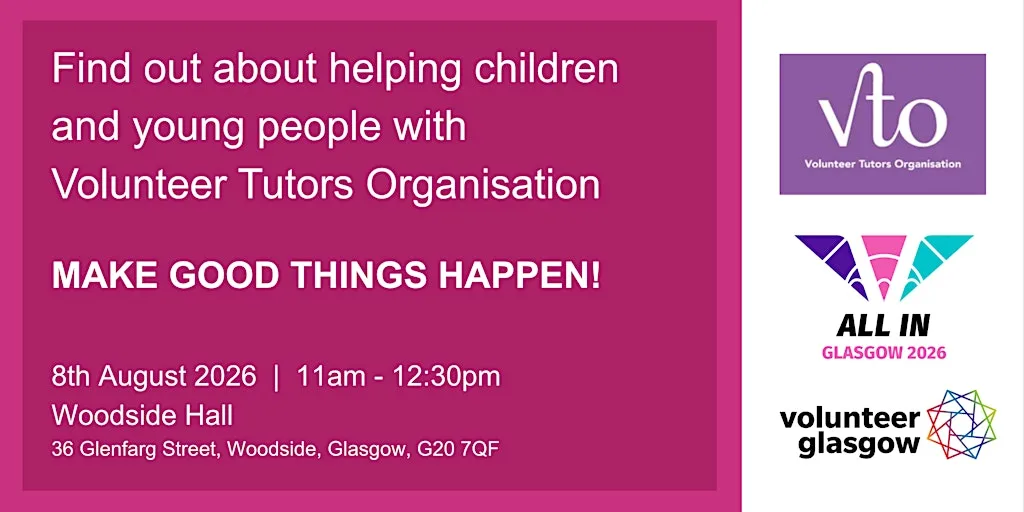 Introduction to volunteer tutoring with Volunteer Tutors Organisation at Woodside Halls